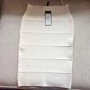 BCBGMaxAzria Cream Pencil Skirt